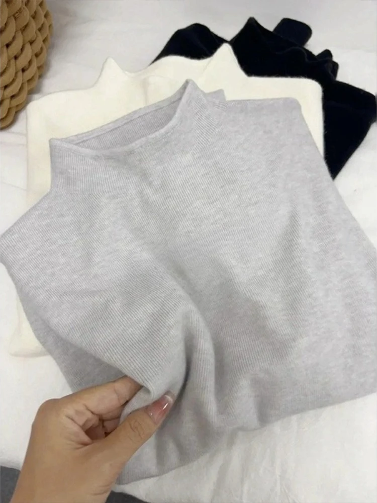 Women's Casual Vintage Knitted Long Sleeve Pullovers 2025 Autumn Winter Fashion Turtleneck Ladies Solid Sweater Woman clothing - Image 3